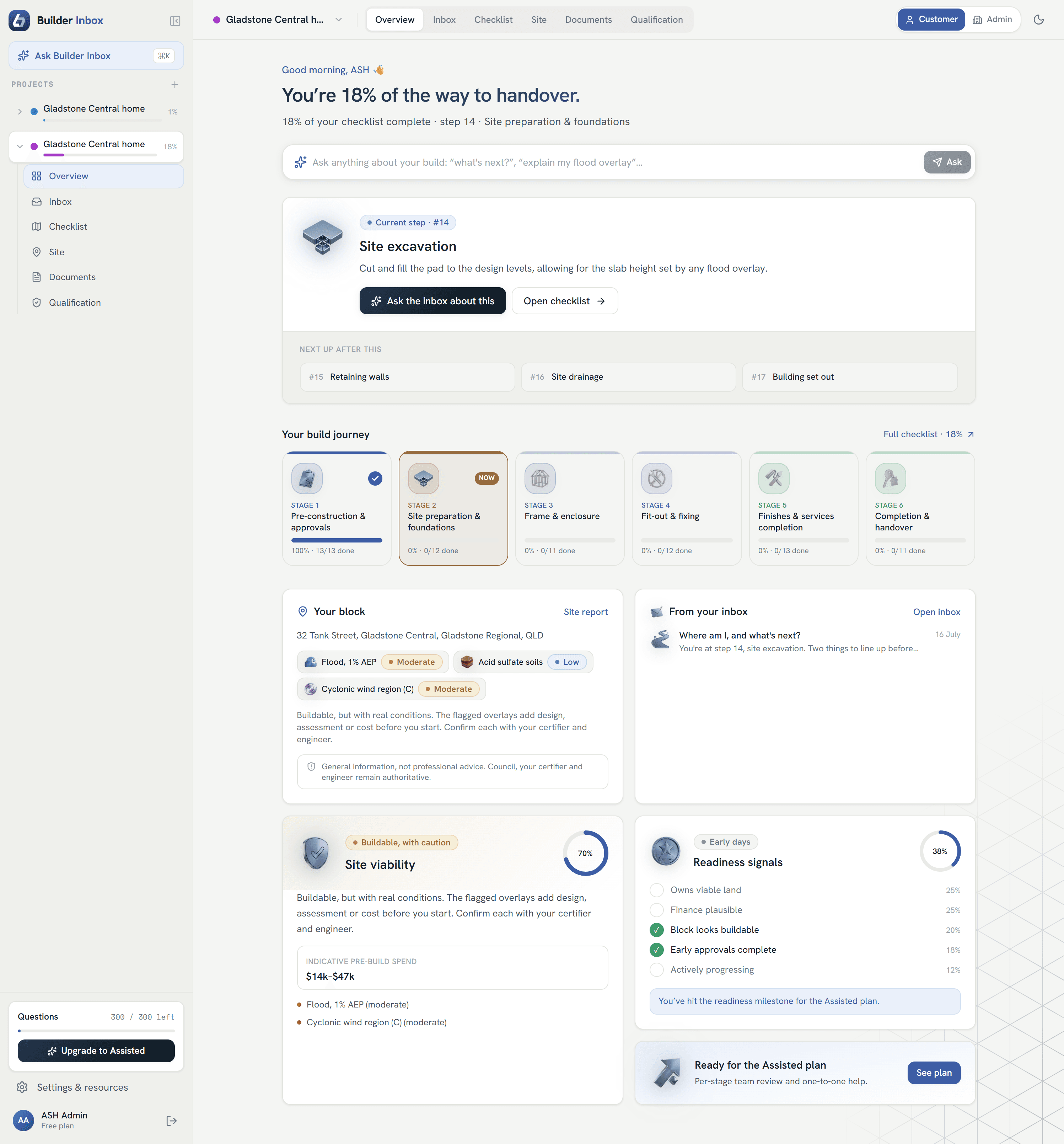 Builder Inbox preview