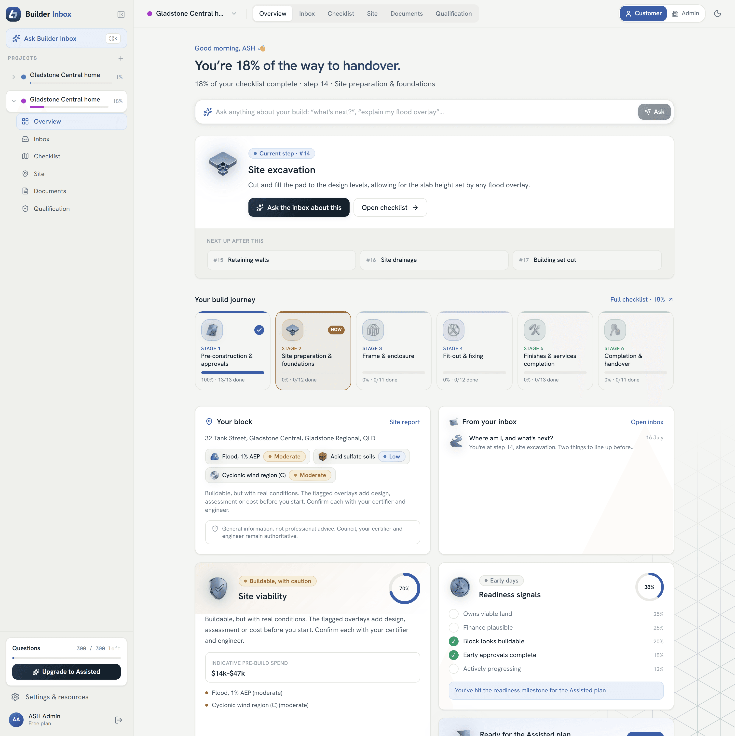 Builder Inbox preview