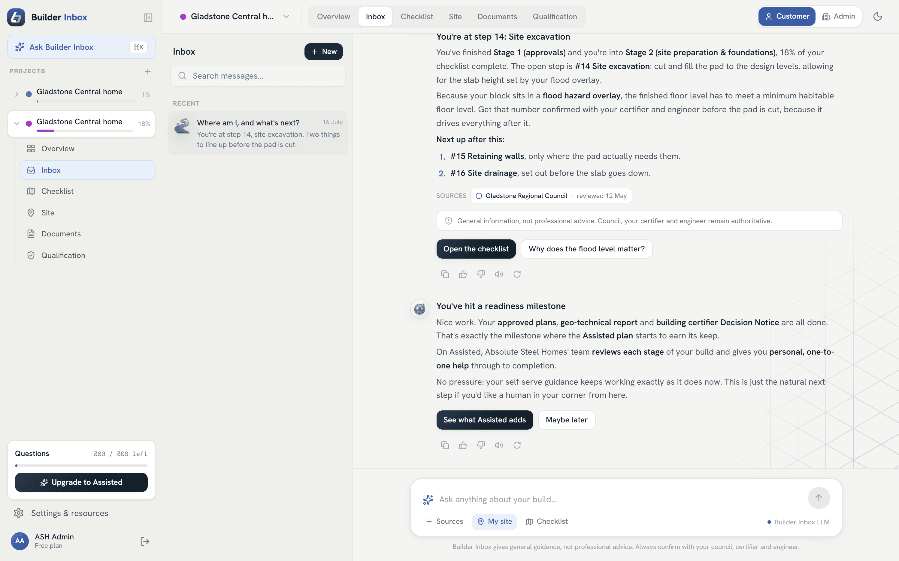 Builder Inbox preview