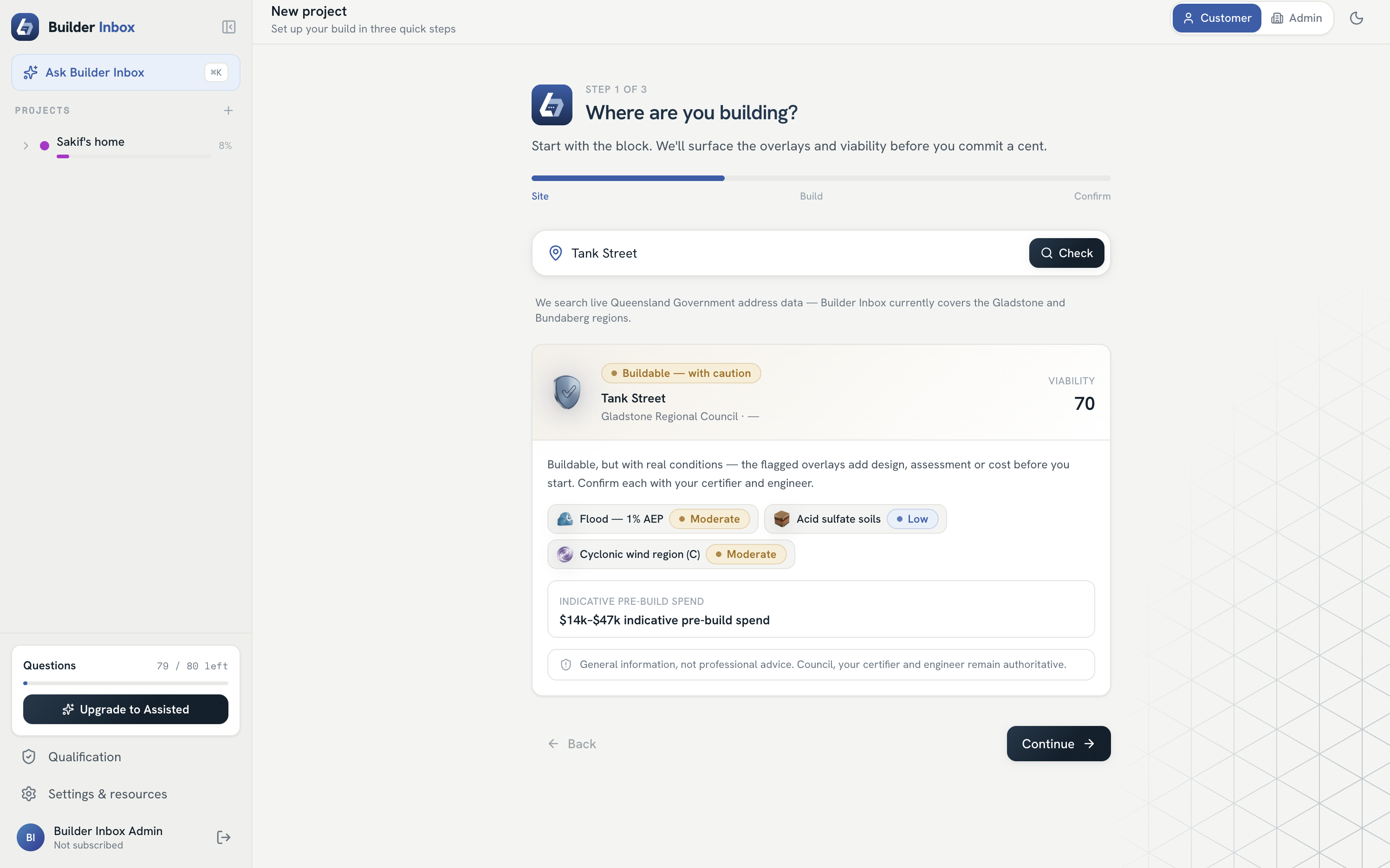 Builder Inbox preview